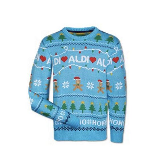 Christmas Sweater With Beanie Aldi Gear Large Holiday Limited Edition NEW - Picture 1 of 4